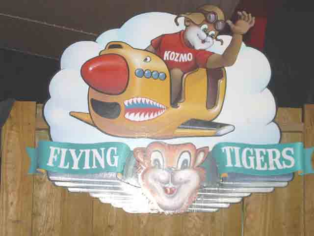 Knoebels Flying Tigers sign