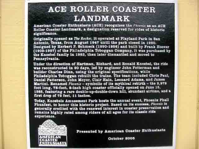 Ace Roller Coaster Landmark Sign