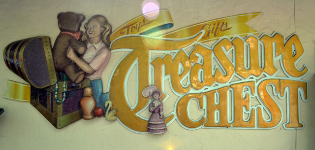 The Treasure Chest Gift Store sign